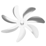 Stove Fan Aluminum Alloy Blade 7 Blades Easy Installation Universal Fireplace Fan Blade Replacement for Fireplace Fan Silver