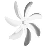 Stove Fan Aluminum Alloy Blade 7 Blades Easy Installation Universal Fireplace Fan Blade Replacement for Fireplace Fan Silver