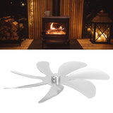 Stove Fan Aluminum Alloy Blade 7 Blades Easy Installation Universal Fireplace Fan Blade Replacement for Fireplace Fan Silver