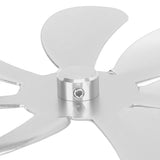 Stove Fan Aluminum Alloy Blade 7 Blades Easy Installation Universal Fireplace Fan Blade Replacement for Fireplace Fan Silver - Extra Image