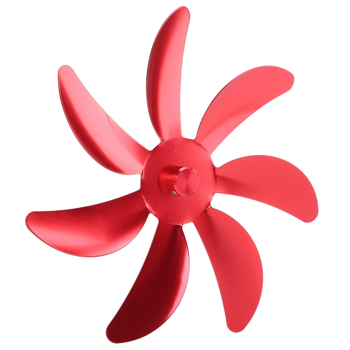 Stove Fan Aluminum Alloy Blade 7 Blades Easy Installation Universal Fireplace Fan Blade Replacement for Fireplace Fan Red