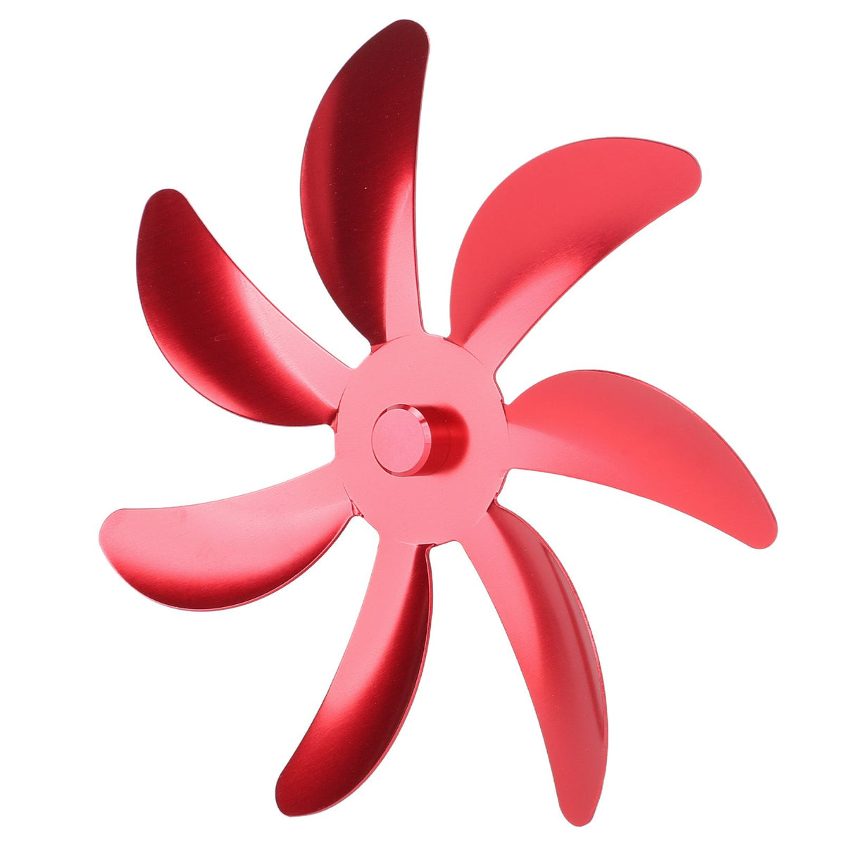 Stove Fan Aluminum Alloy Blade 7 Blades Easy Installation Universal Fireplace Fan Blade Replacement for Fireplace Fan Red