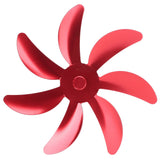 Stove Fan Aluminum Alloy Blade 7 Blades Easy Installation Universal Fireplace Fan Blade Replacement for Fireplace Fan Red - Top-Down View