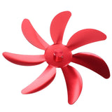 Stove Fan Aluminum Alloy Blade 7 Blades Easy Installation Universal Fireplace Fan Blade Replacement for Fireplace Fan Red - Low Angle