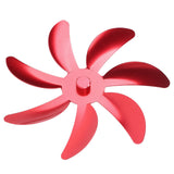 Stove Fan Aluminum Alloy Blade 7 Blades Easy Installation Universal Fireplace Fan Blade Replacement for Fireplace Fan Red