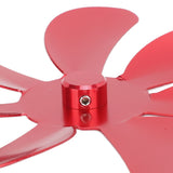 Stove Fan Aluminum Alloy Blade 7 Blades Easy Installation Universal Fireplace Fan Blade Replacement for Fireplace Fan Red