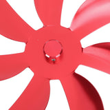 Stove Fan Aluminum Alloy Blade 7 Blades Easy Installation Universal Fireplace Fan Blade Replacement for Fireplace Fan Red - Extra Image