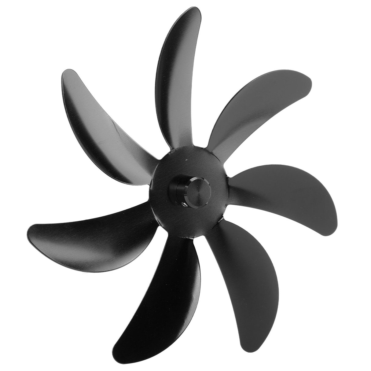 Stove Fan Aluminum Alloy Blade 7 Blades Easy Installation Universal Fireplace Fan Blade Replacement for Fireplace Fan Black