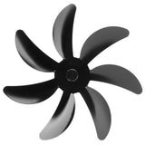 Stove Fan Aluminum Alloy Blade 7 Blades Easy Installation Universal Fireplace Fan Blade Replacement for Fireplace Fan Black