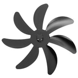 Stove Fan Aluminum Alloy Blade 7 Blades Easy Installation Universal Fireplace Fan Blade Replacement for Fireplace Fan Black