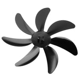 Stove Fan Aluminum Alloy Blade 7 Blades Easy Installation Universal Fireplace Fan Blade Replacement for Fireplace Fan Black