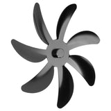 Stove Fan Aluminum Alloy Blade 7 Blades Easy Installation Universal Fireplace Fan Blade Replacement for Fireplace Fan Black - Extra Image
