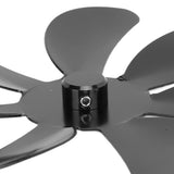 Stove Fan Aluminum Alloy Blade 7 Blades Easy Installation Universal Fireplace Fan Blade Replacement for Fireplace Fan Black - Extra Image