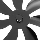 Stove Fan Aluminum Alloy Blade 7 Blades Easy Installation Universal Fireplace Fan Blade Replacement for Fireplace Fan Black
