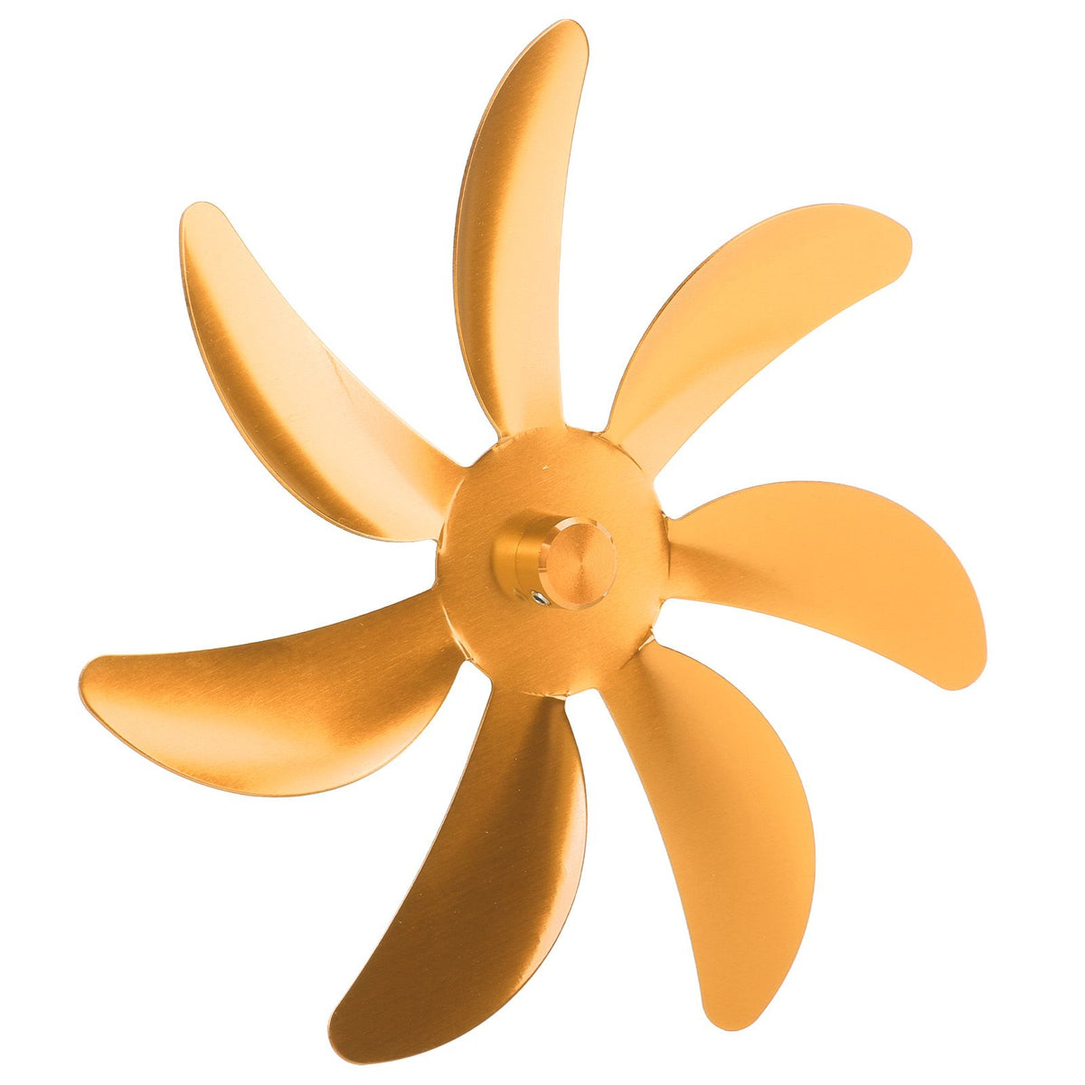 Stove Fan Aluminum Alloy Blade 7 Blades Easy Installation Universal Fireplace Fan Blade Replacement for Fireplace Fan Gold