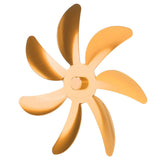 Stove Fan Aluminum Alloy Blade 7 Blades Easy Installation Universal Fireplace Fan Blade Replacement for Fireplace Fan Gold - Side View