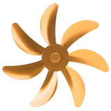 Stove Fan Aluminum Alloy Blade 7 Blades Easy Installation Universal Fireplace Fan Blade Replacement for Fireplace Fan Gold