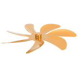 Stove Fan Aluminum Alloy Blade 7 Blades Easy Installation Universal Fireplace Fan Blade Replacement for Fireplace Fan Gold