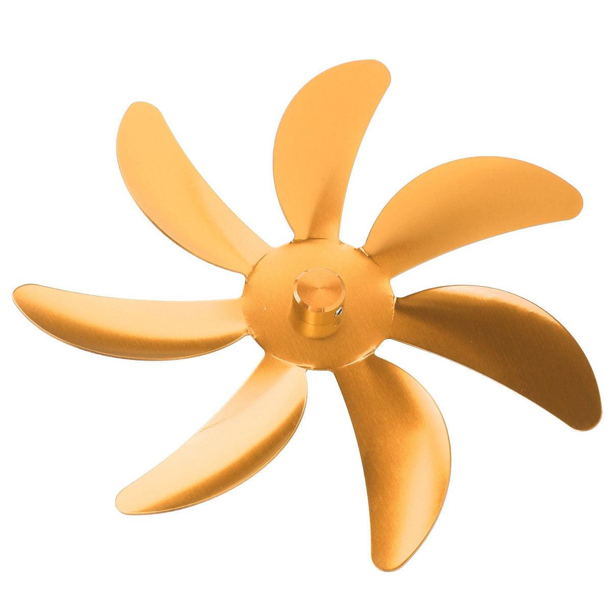 Stove Fan Aluminum Alloy Blade 7 Blades Easy Installation Universal Fireplace Fan Blade Replacement for Fireplace Fan Gold