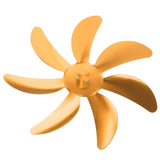 Stove Fan Aluminum Alloy Blade 7 Blades Easy Installation Universal Fireplace Fan Blade Replacement for Fireplace Fan Gold