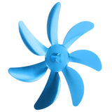 Stove Fan Aluminum Alloy Blade 7 Blades Easy Installation Universal Fireplace Fan Blade Replacement for Fireplace Fan Blue