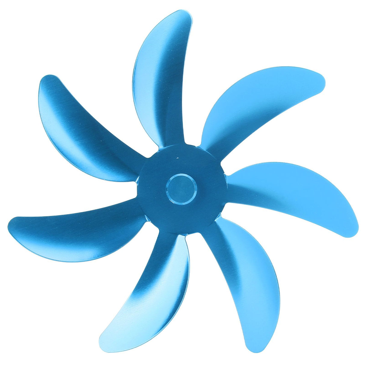 Stove Fan Aluminum Alloy Blade 7 Blades Easy Installation Universal Fireplace Fan Blade Replacement for Fireplace Fan Blue