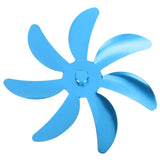 Stove Fan Aluminum Alloy Blade 7 Blades Easy Installation Universal Fireplace Fan Blade Replacement for Fireplace Fan Blue