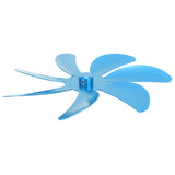 Stove Fan Aluminum Alloy Blade 7 Blades Easy Installation Universal Fireplace Fan Blade Replacement for Fireplace Fan Blue - Close-Up Angle