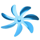 Stove Fan Aluminum Alloy Blade 7 Blades Easy Installation Universal Fireplace Fan Blade Replacement for Fireplace Fan Blue - Extra Image