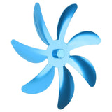 Stove Fan Aluminum Alloy Blade 7 Blades Easy Installation Universal Fireplace Fan Blade Replacement for Fireplace Fan Blue