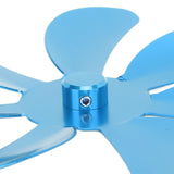Stove Fan Aluminum Alloy Blade 7 Blades Easy Installation Universal Fireplace Fan Blade Replacement for Fireplace Fan Blue - Extra Image