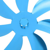 Stove Fan Aluminum Alloy Blade 7 Blades Easy Installation Universal Fireplace Fan Blade Replacement for Fireplace Fan Blue