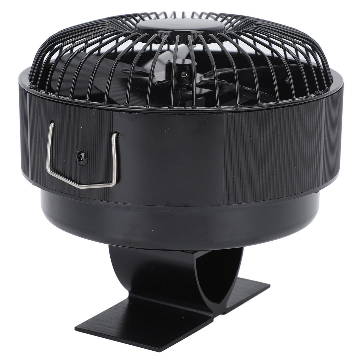 Round Fireplace Fan Heat Powered Stove Fan Aluminum Alloy Wood Burner Kerosene Stove Fan for Household Use