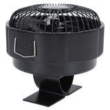 Round Fireplace Fan Heat Powered Stove Fan Aluminum Alloy Wood Burner Kerosene Stove Fan for Household Use - Rear View