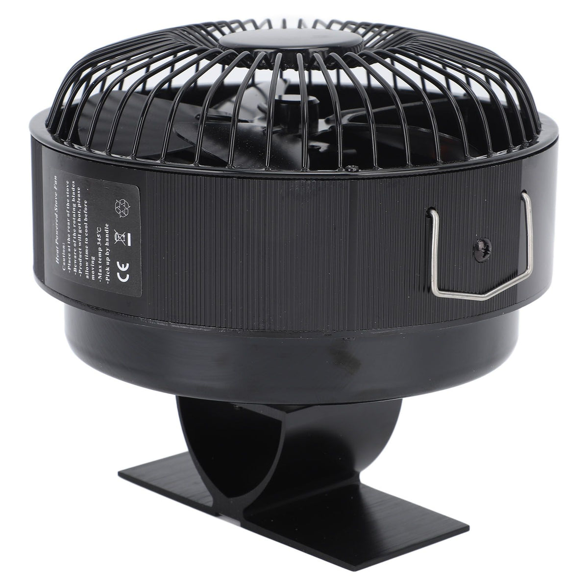 Round Fireplace Fan Heat Powered Stove Fan Aluminum Alloy Wood Burner Kerosene Stove Fan for Household Use
