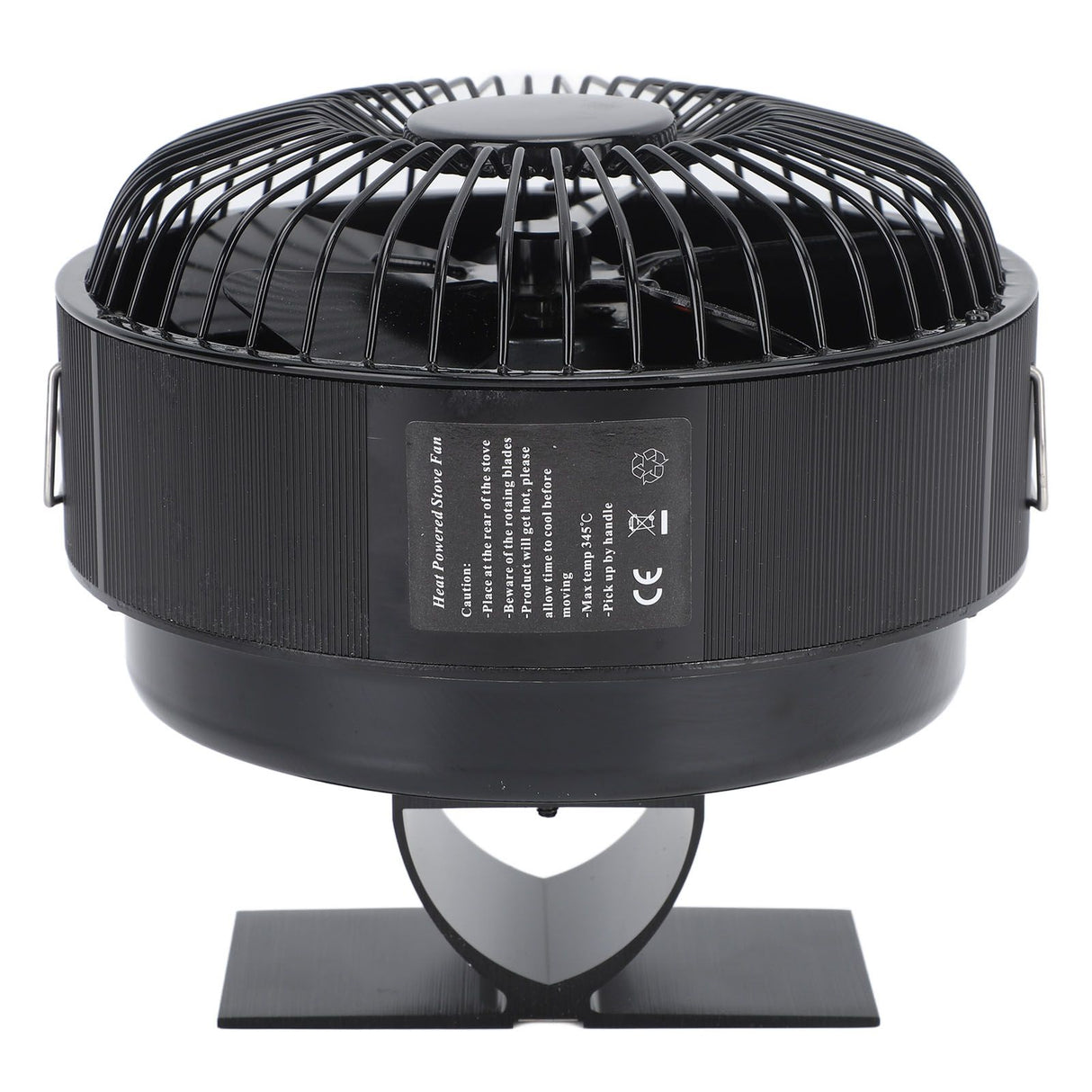 Round Fireplace Fan Heat Powered Stove Fan Aluminum Alloy Wood Burner Kerosene Stove Fan for Household Use