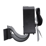 6 Blade Magnet Wall Mount Heat Powered Stove Fan Pipe Fireplace Fan Magnetic Installation for Wood Log Burners Black - Extra Image