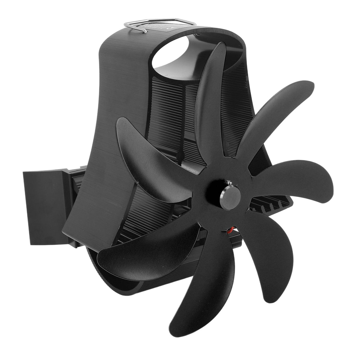 Wood Stove Fan Pipe Fireplace Fan 7 Blades Stove Fan On Chimney Silent Motors Heat Powered Wood Stove Fan Magnetic Wall Mount Black