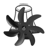 Wood Stove Fan Pipe Fireplace Fan 7 Blades Stove Fan On Chimney Silent Motors Heat Powered Wood Stove Fan Magnetic Wall Mount Black