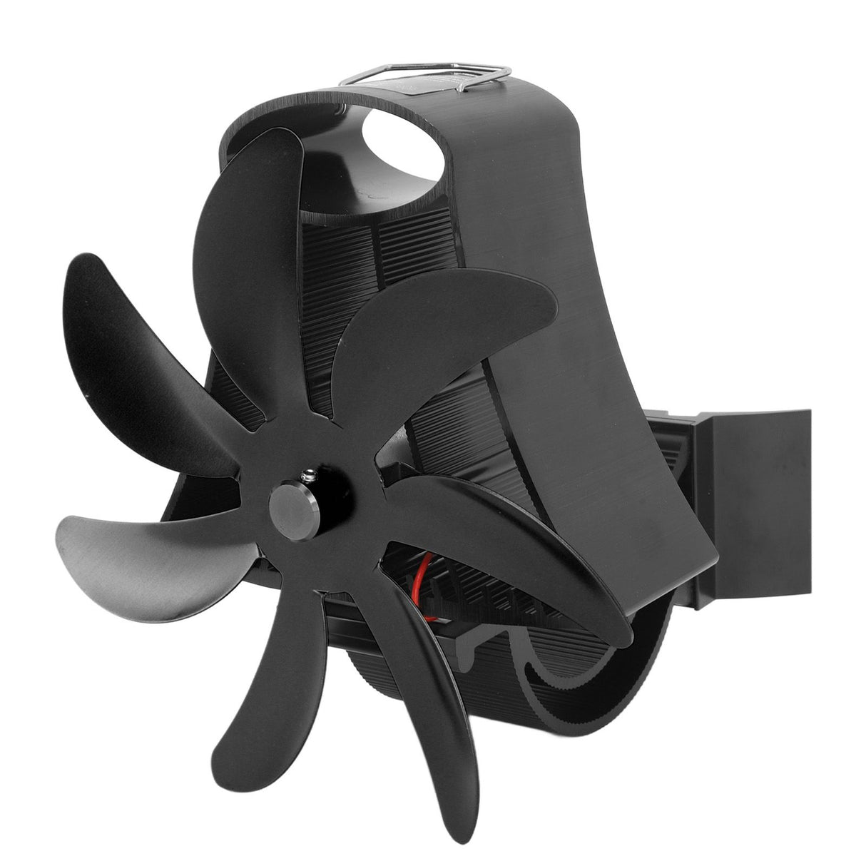 Wood Stove Fan Pipe Fireplace Fan 7 Blades Stove Fan On Chimney Silent Motors Heat Powered Wood Stove Fan Magnetic Wall Mount Black