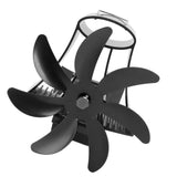 Wood Stove Fan Pipe Fireplace Fan 7 Blades Stove Fan On Chimney Silent Motors Heat Powered Wood Stove Fan Magnetic Wall Mount Black
