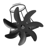Wood Stove Fan Pipe Fireplace Fan 7 Blades Stove Fan On Chimney Silent Motors Heat Powered Wood Stove Fan Magnetic Wall Mount Black