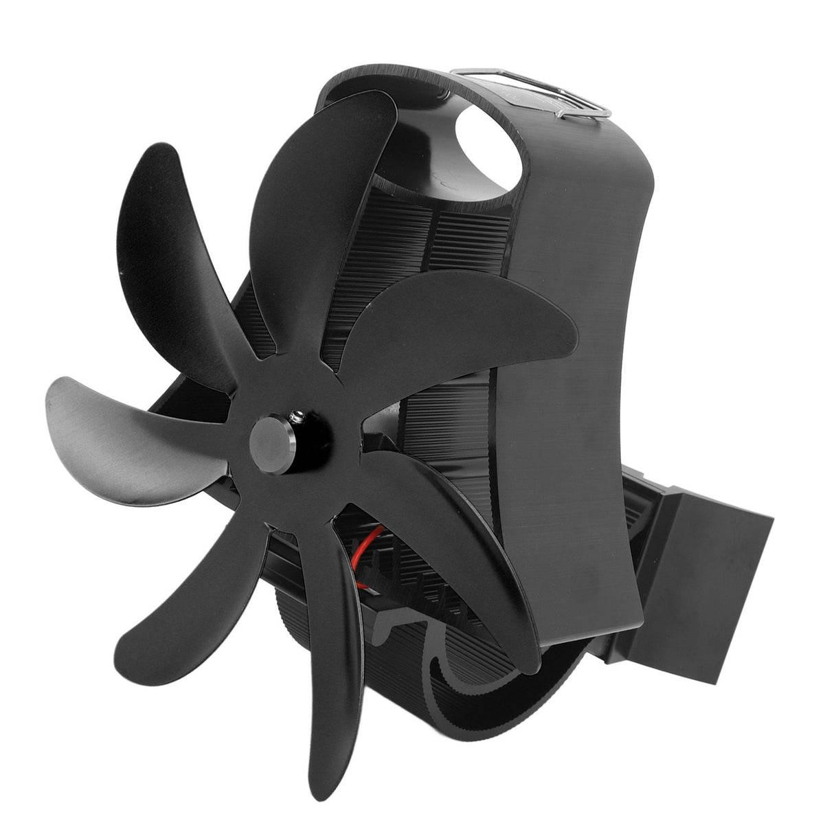 Wood Stove Fan Pipe Fireplace Fan 7 Blades Stove Fan On Chimney Silent Motors Heat Powered Wood Stove Fan Magnetic Wall Mount Black