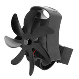 Wood Stove Fan Pipe Fireplace Fan 7 Blades Stove Fan On Chimney Silent Motors Heat Powered Wood Stove Fan Magnetic Wall Mount Black
