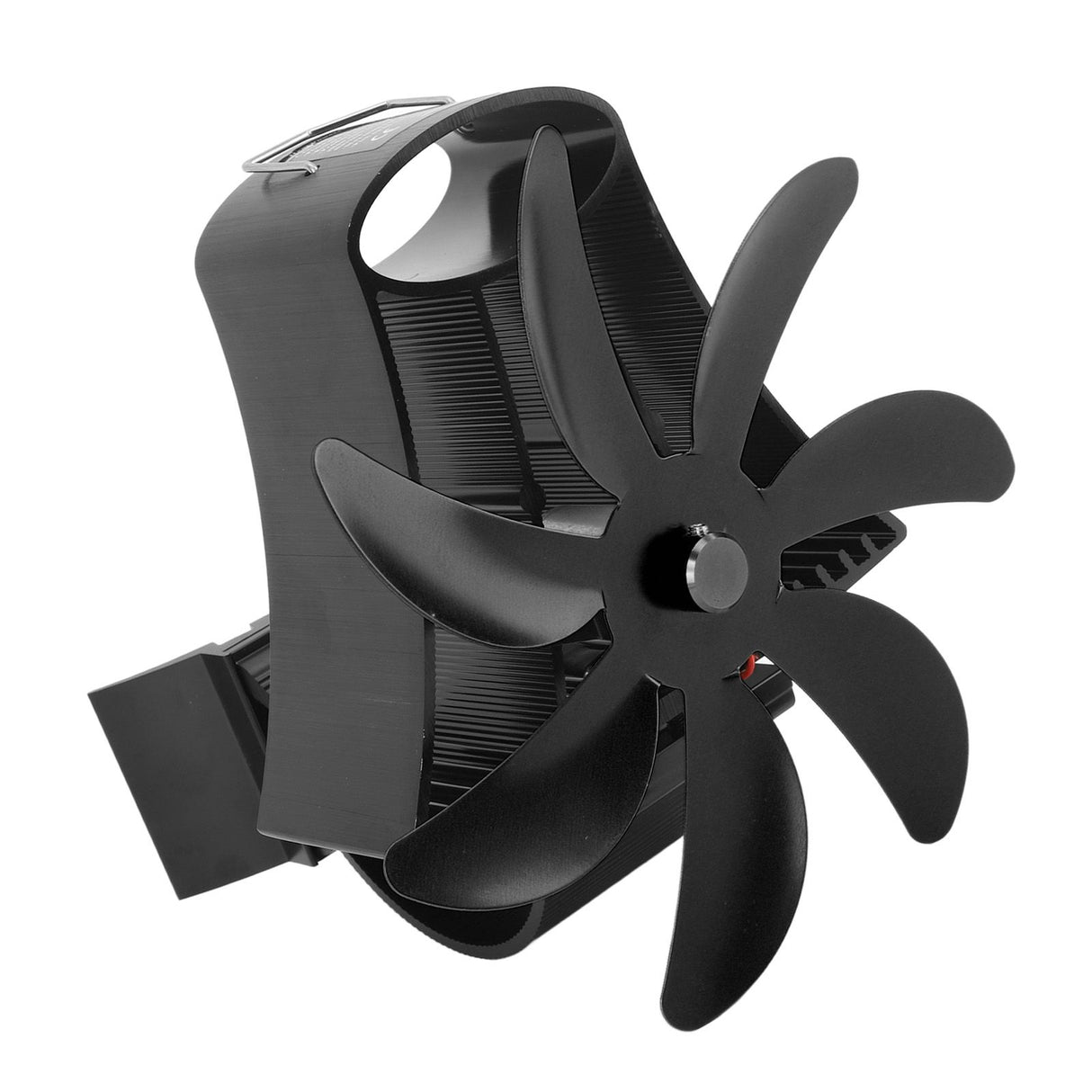Wood Stove Fan Pipe Fireplace Fan 7 Blades Stove Fan On Chimney Silent Motors Heat Powered Wood Stove Fan Magnetic Wall Mount Black