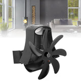 Wood Stove Fan Pipe Fireplace Fan 7 Blades Stove Fan On Chimney Silent Motors Heat Powered Wood Stove Fan Magnetic Wall Mount Black