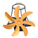 Wood Stove Fan Pipe Fireplace Fan 7 Blades Stove Fan On Chimney Silent Motors Heat Powered Wood Stove Fan Magnetic Wall Mount Gold