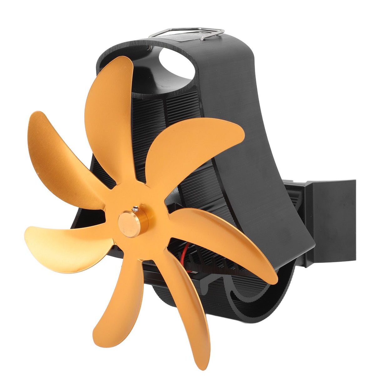 Wood Stove Fan Pipe Fireplace Fan 7 Blades Stove Fan On Chimney Silent Motors Heat Powered Wood Stove Fan Magnetic Wall Mount Gold