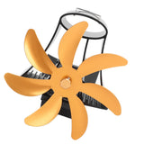 Wood Stove Fan Pipe Fireplace Fan 7 Blades Stove Fan On Chimney Silent Motors Heat Powered Wood Stove Fan Magnetic Wall Mount Gold