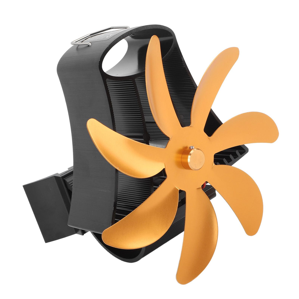 Wood Stove Fan Pipe Fireplace Fan 7 Blades Stove Fan On Chimney Silent Motors Heat Powered Wood Stove Fan Magnetic Wall Mount Gold